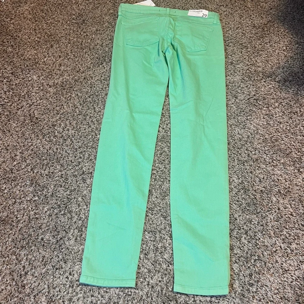 Flying Monkey Women Jeans Mint Green Distressed Skinny Size 29 - Picture 7 of 7